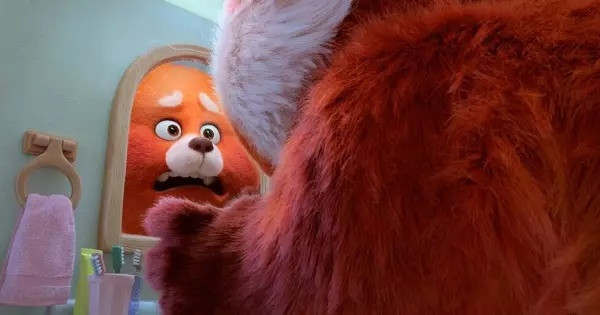 How would you rate the scenario in "Turning Red" when Mei Lee “poofs” into a giant panda?